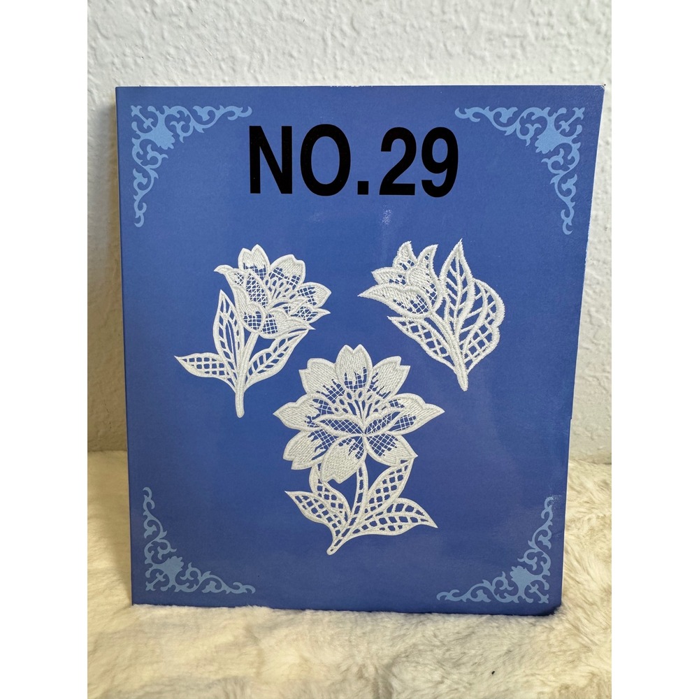 Brother Embroidery Memory Card No. 29 Lace Floral Designs with Case and Guide